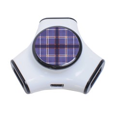 Purple Heather Plaid 3-port Usb Hub by allthingseveryone