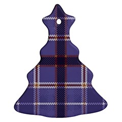 Purple Heather Plaid Christmas Tree Ornament (two Sides) by allthingseveryone