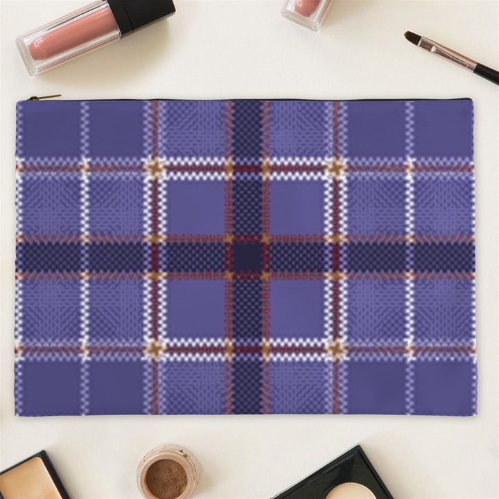 Purple Heather Plaid Cosmetic Bag (XXL) 