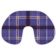 Purple Heather Plaid Travel Neck Pillows by allthingseveryone