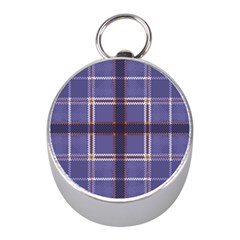 Purple Heather Plaid Mini Silver Compasses by allthingseveryone