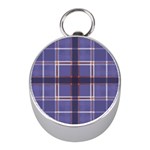 Purple Heather Plaid Mini Silver Compasses Front