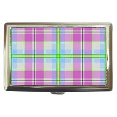 Pink And Blue Plaid Cigarette Money Cases by allthingseveryone