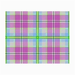 Pink And Blue Plaid Small Glasses Cloth by allthingseveryone