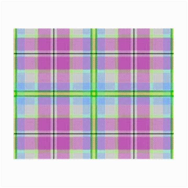 Pink And Blue Plaid Small Glasses Cloth (2-Side)