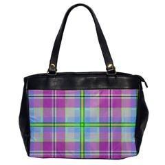 Pink And Blue Plaid Office Handbags by allthingseveryone