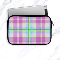 Pink And Blue Plaid Apple Ipad Mini Zipper Cases by allthingseveryone