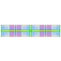 Pink And Blue Plaid Small Flano Scarf by allthingseveryone