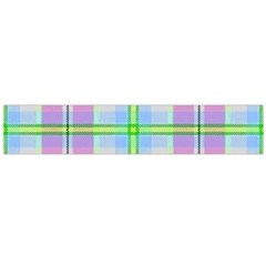 Pink And Blue Plaid Large Flano Scarf  by allthingseveryone