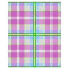 Pink And Blue Plaid Drawstring Bag (small) by allthingseveryone