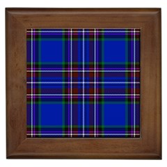 Bright Blue Plaid Framed Tiles by allthingseveryone