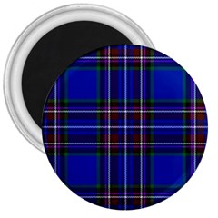 Bright Blue Plaid 3  Magnets by allthingseveryone