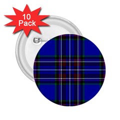 Bright Blue Plaid 2 25  Buttons (10 Pack)  by allthingseveryone