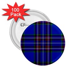 Bright Blue Plaid 2 25  Buttons (100 Pack)  by allthingseveryone