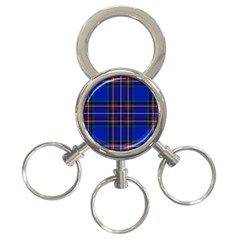 Bright Blue Plaid 3-ring Key Chains by allthingseveryone