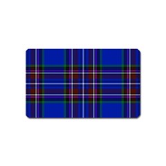 Bright Blue Plaid Magnet (name Card) by allthingseveryone