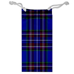 Bright Blue Plaid Jewelry Bag by allthingseveryone