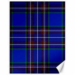 Bright Blue Plaid Canvas 18  X 24   by allthingseveryone