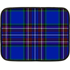 Bright Blue Plaid Fleece Blanket (mini) by allthingseveryone