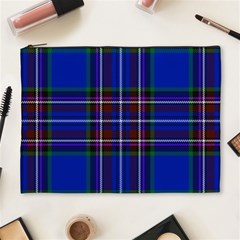 Bright Blue Plaid Cosmetic Bag (xl) by allthingseveryone