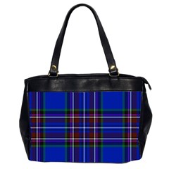 Bright Blue Plaid Office Handbags (2 Sides)  by allthingseveryone