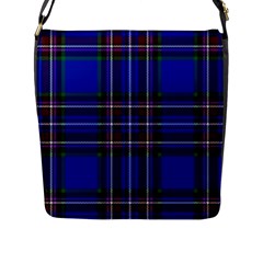 Bright Blue Plaid Flap Messenger Bag (l)  by allthingseveryone