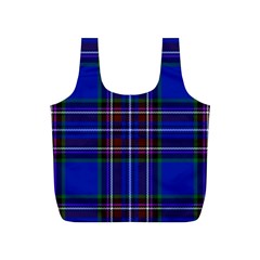 Bright Blue Plaid Full Print Recycle Bags (s)  by allthingseveryone