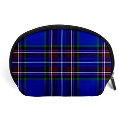 Bright Blue Plaid Accessory Pouches (large)  by allthingseveryone