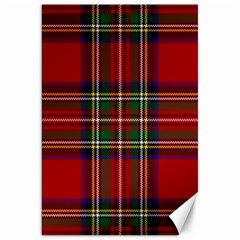 Red Tartan Plaid Canvas 20  X 30   by allthingseveryone