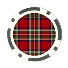 Red Tartan Plaid Poker Chip Card Guard by allthingseveryone