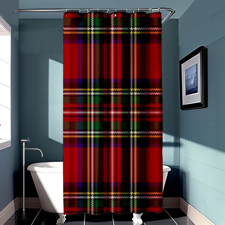 Red Tartan Plaid Shower Curtain 36  x 72  (Stall) 