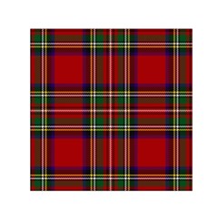 Red Tartan Plaid Small Satin Scarf (square) by allthingseveryone