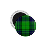 Green And Blue Plaid 1.75  Magnets Front