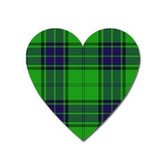 Green And Blue Plaid Heart Magnet by allthingseveryone