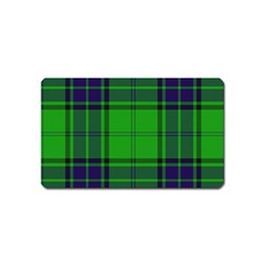 Green And Blue Plaid Magnet (name Card) by allthingseveryone