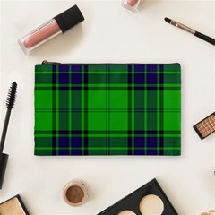 Green And Blue Plaid Cosmetic Bag (medium)  by allthingseveryone