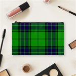 Green And Blue Plaid Cosmetic Bag (Medium)  Front