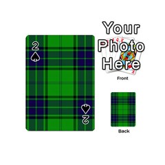 Green And Blue Plaid Playing Cards 54 (mini)  by allthingseveryone