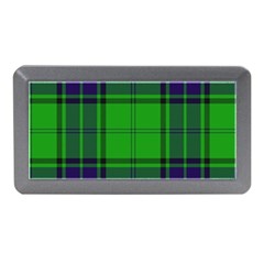 Green And Blue Plaid Memory Card Reader (mini) by allthingseveryone