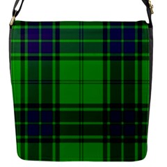 Green And Blue Plaid Flap Messenger Bag (s) by allthingseveryone