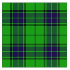 Green And Blue Plaid Large Satin Scarf (square) by allthingseveryone