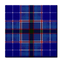 Blue Heather Plaid Tile Coasters by allthingseveryone