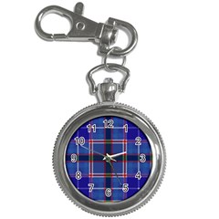 Blue Heather Plaid Key Chain Watches by allthingseveryone