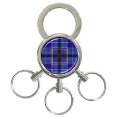 Blue Heather Plaid 3-ring Key Chains by allthingseveryone