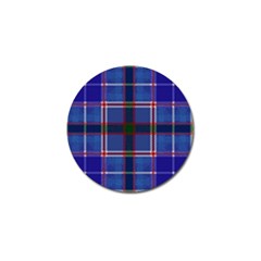 Blue Heather Plaid Golf Ball Marker by allthingseveryone