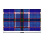 Blue Heather Plaid Business Card Holders Front