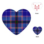 Blue Heather Plaid Playing Cards (Heart)  Front