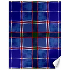 Blue Heather Plaid Canvas 12  X 16   by allthingseveryone