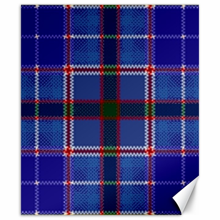 Blue Heather Plaid Canvas 20  x 24  