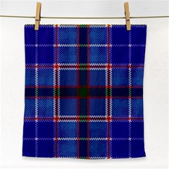 Blue Heather Plaid Face Towel by allthingseveryone